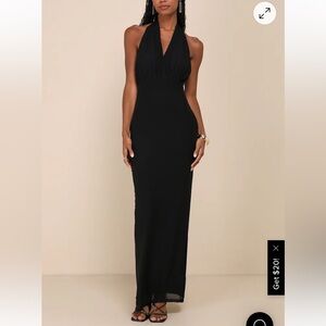 Lulu's Classic Black Maxi Dress